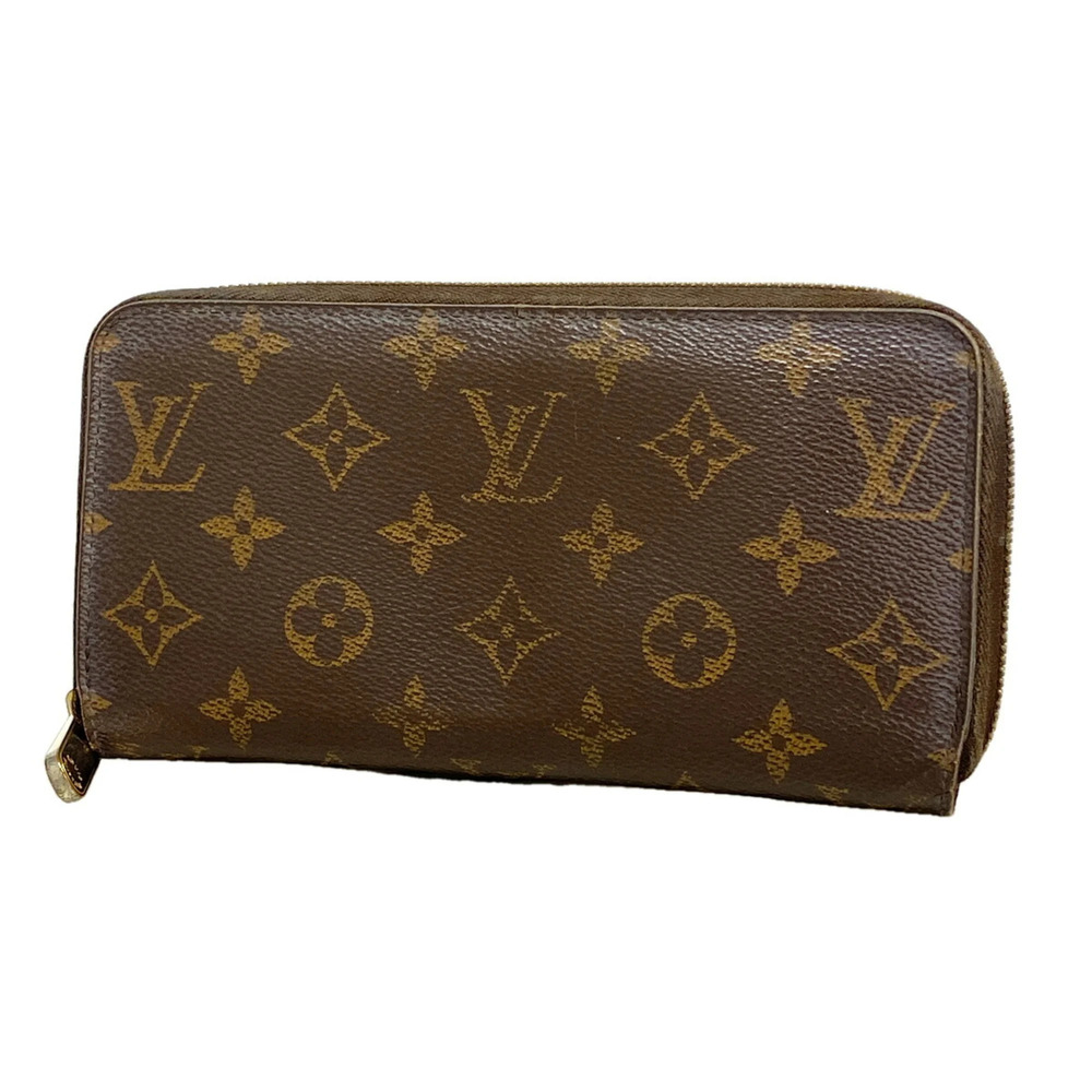 Louis Vuitton Monogram Zippy Wallet M41895 Brown Fuchsia Women's Long